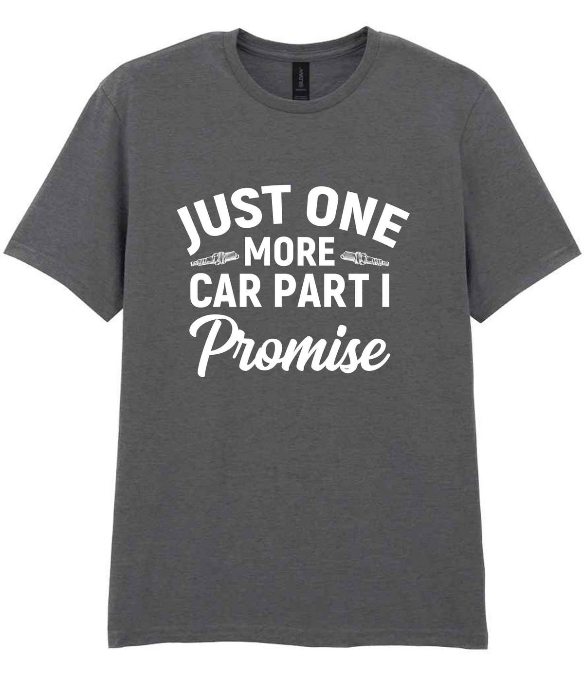 JUST ONE MORE CAR PART I Promise t-shirt in charcoal