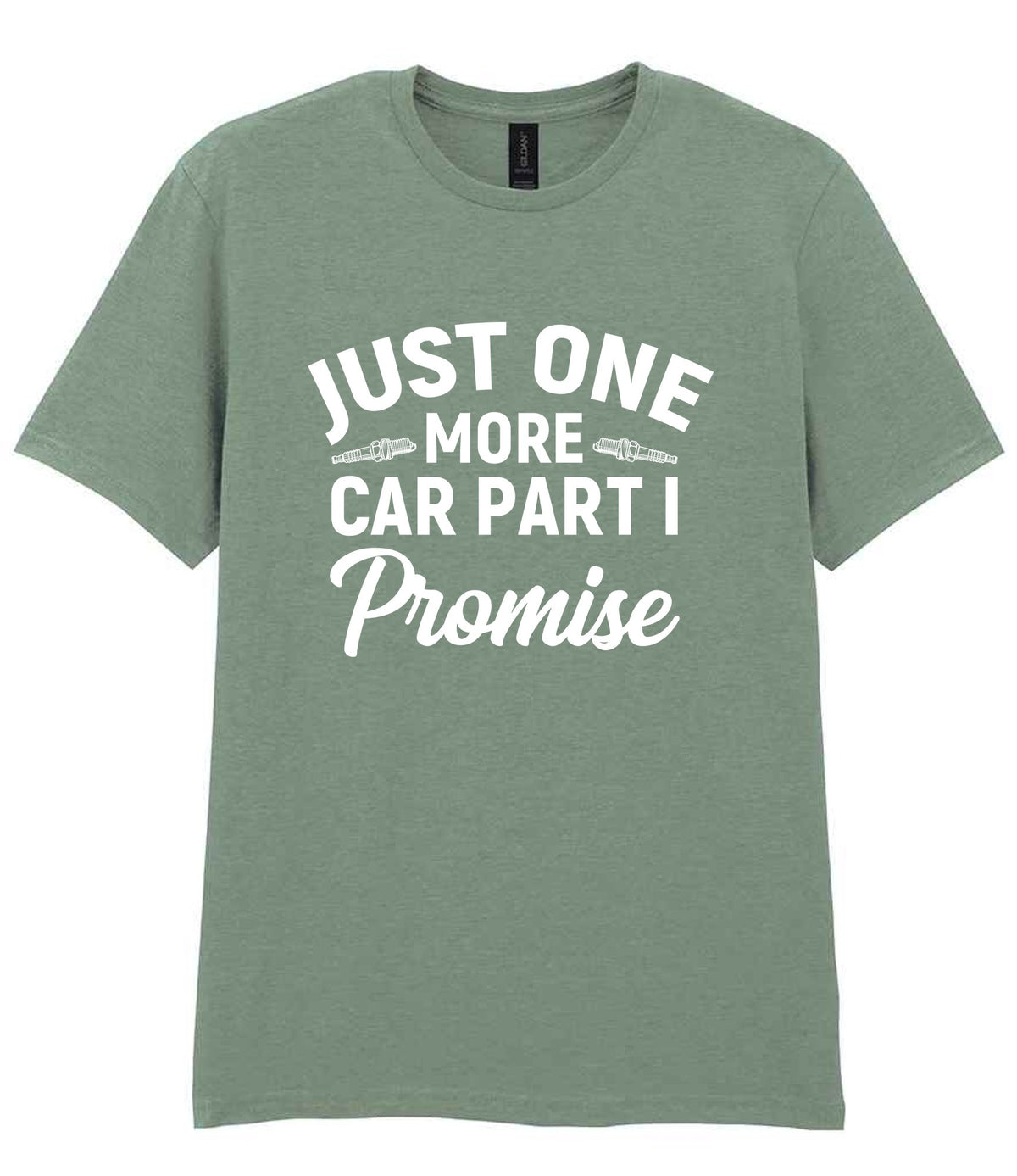 JUST ONE MORE CAR PART I Promise t-shirt in sage