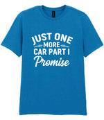 JUST ONE MORE CAR PART I Promise t-shirt in sapphire blue