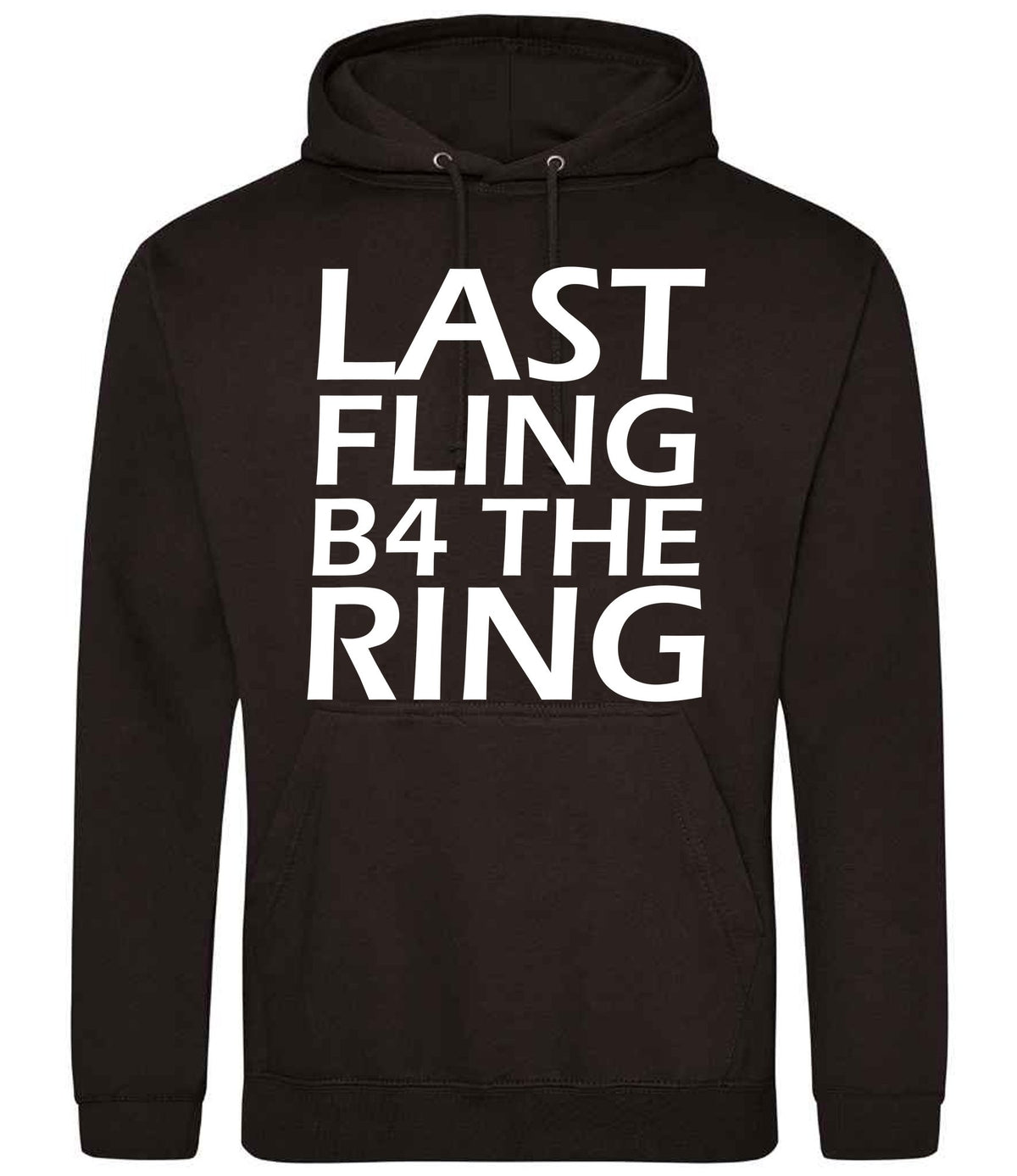 Last Fling B4 the Ring hoodie in jet black