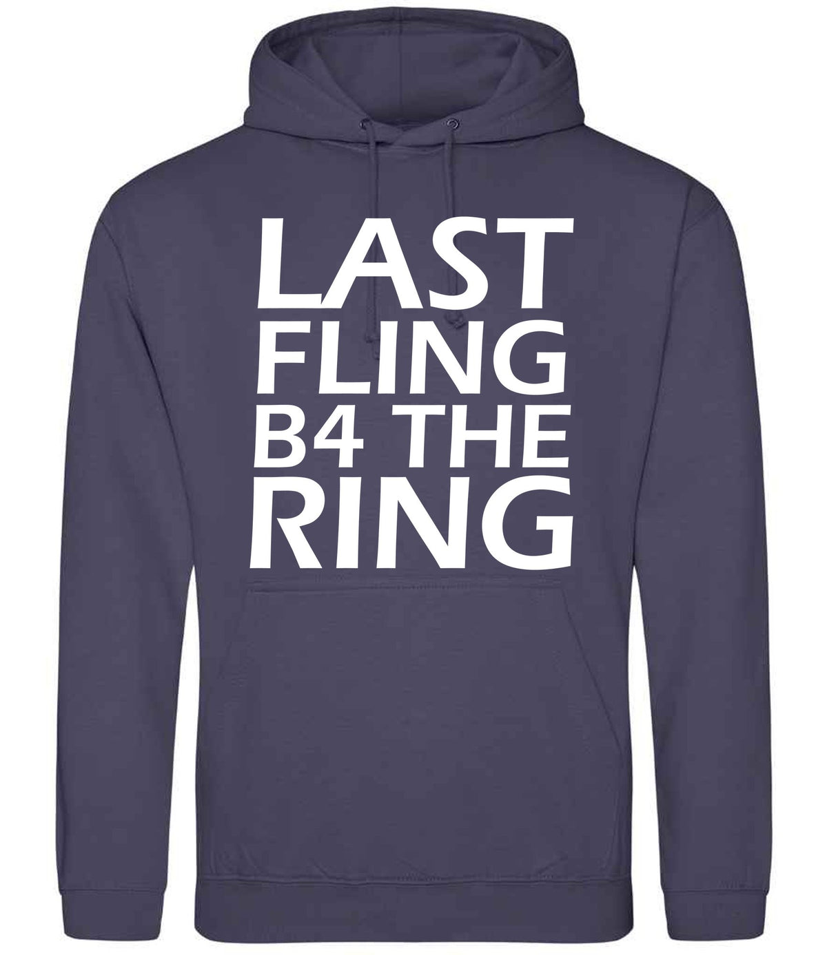 Last Fling B4 the Ring hoodie in shark grey