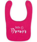 Little Dreamer toddler bib in fuchsia