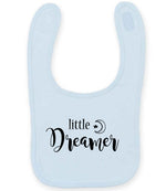 Little Dreamer toddler bib in pale blue