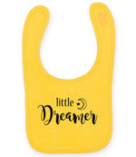 Little Dreamer toddler bib in sunflower