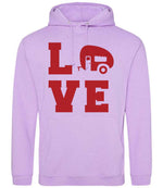 Love – Unisex Hoodie in Lavender with Red vinyl