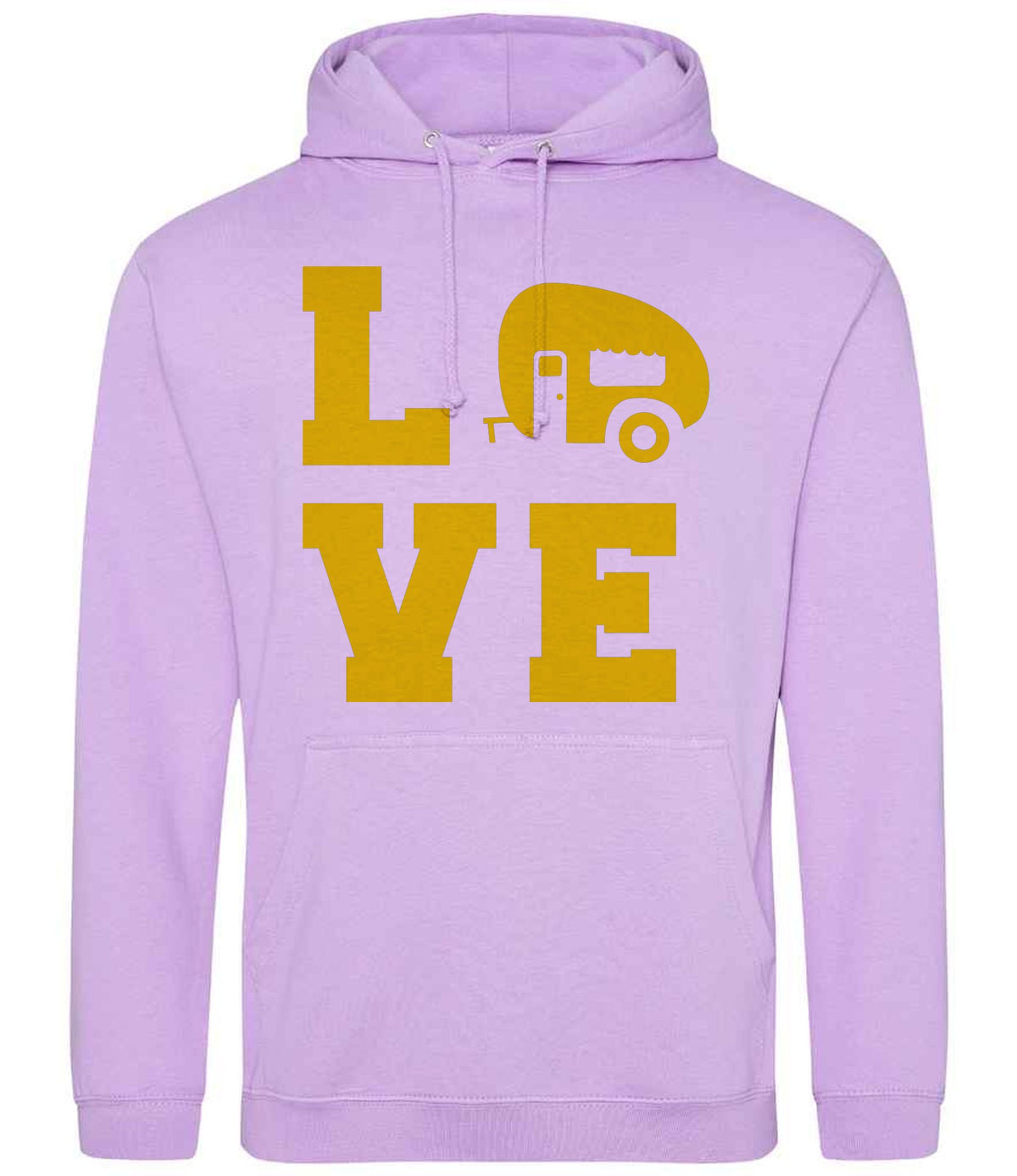 Love – Unisex Hoodie in Lavender with Yellow vinyl