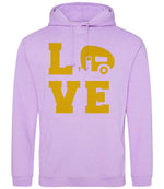 Love – Unisex Hoodie in Lavender with Yellow vinyl
