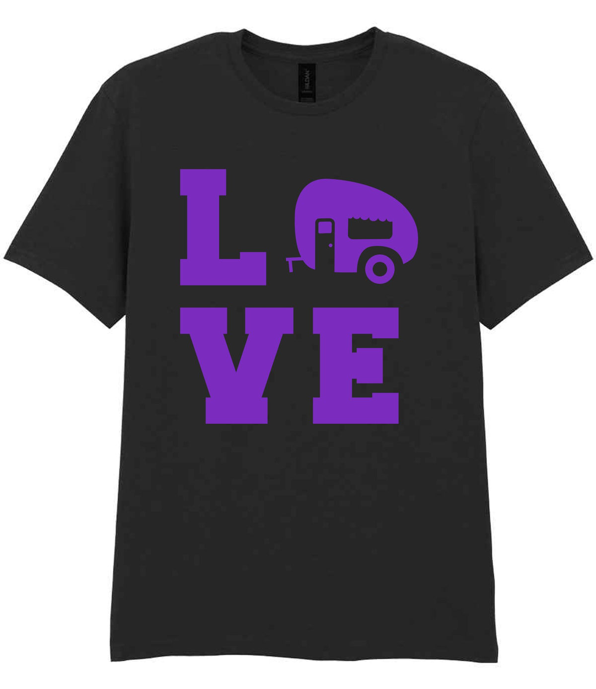 Love – Unisex T-Shirt in Black with Purple vinyl