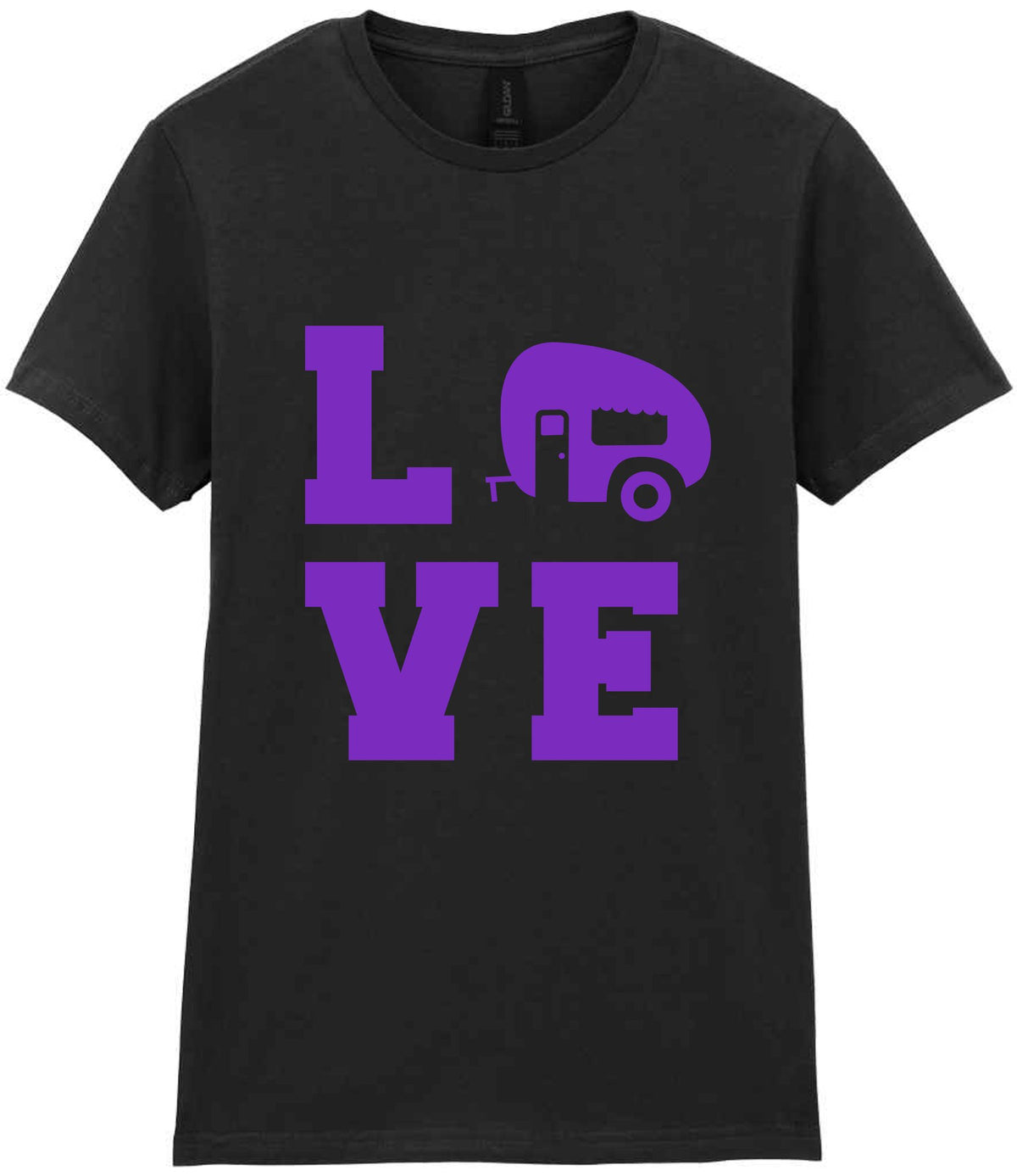Love – Ladies T-Shirt in Black with Purple vinyl