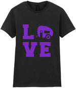 Love – Ladies T-Shirt in Black with Purple vinyl