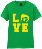 Love – Ladies T-Shirt in Irish Green with Yellow vinyl