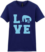 Love – Ladies T-Shirt in Navy with Baby Blue vinyl