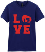Love – Ladies T-Shirt in Navy with Red vinyl