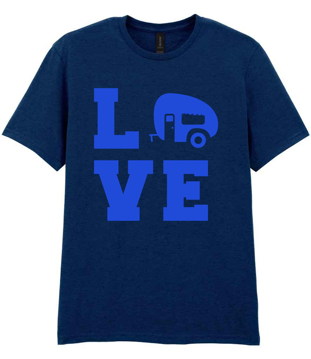 Love – Unisex T-Shirt in Navy with Royal Blue vinyl