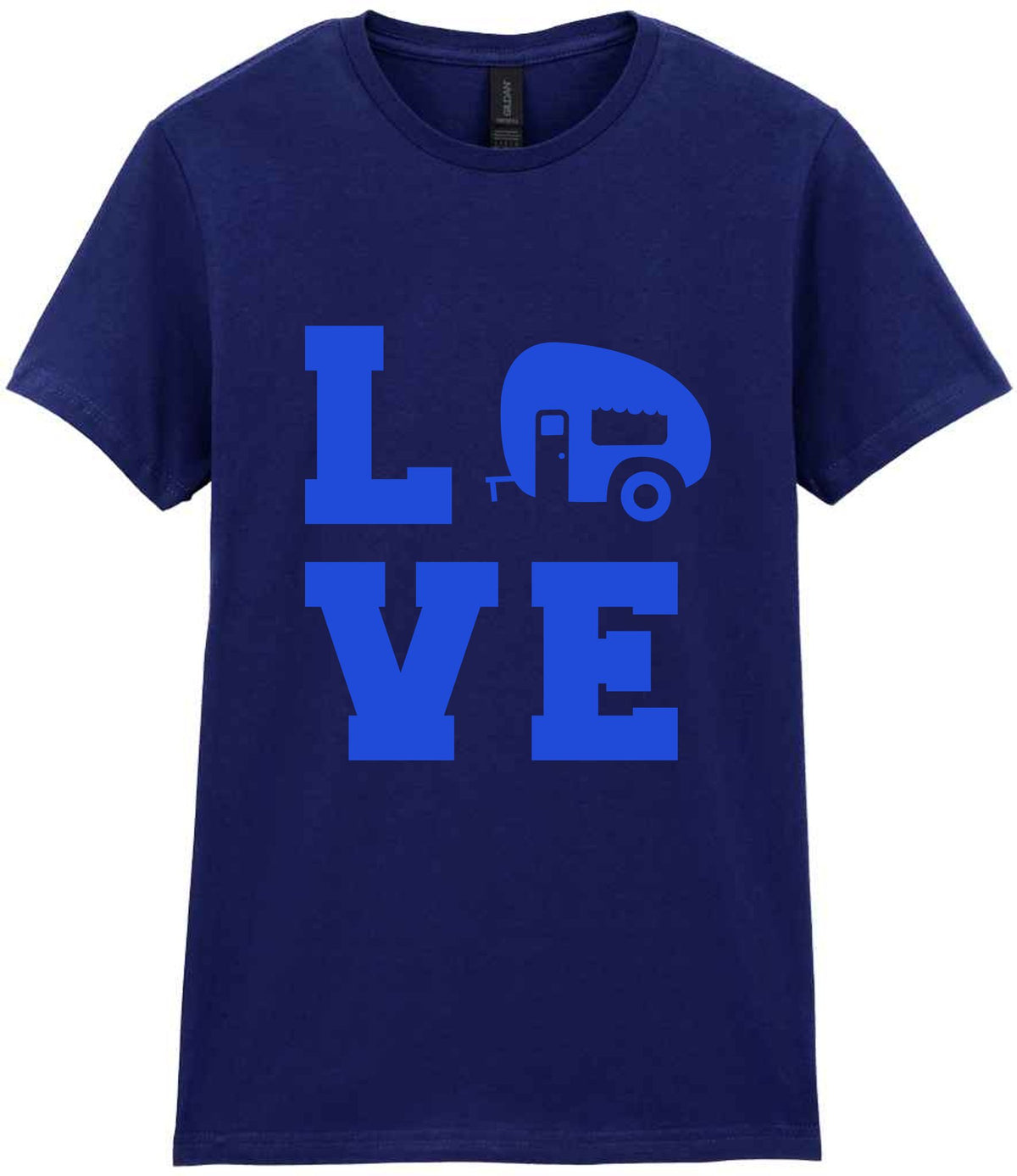 Love – Ladies T-Shirt in Navy with Royal Blue vinyl