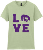 Love – Ladies T-Shirt in Pistachio with Purple vinyl