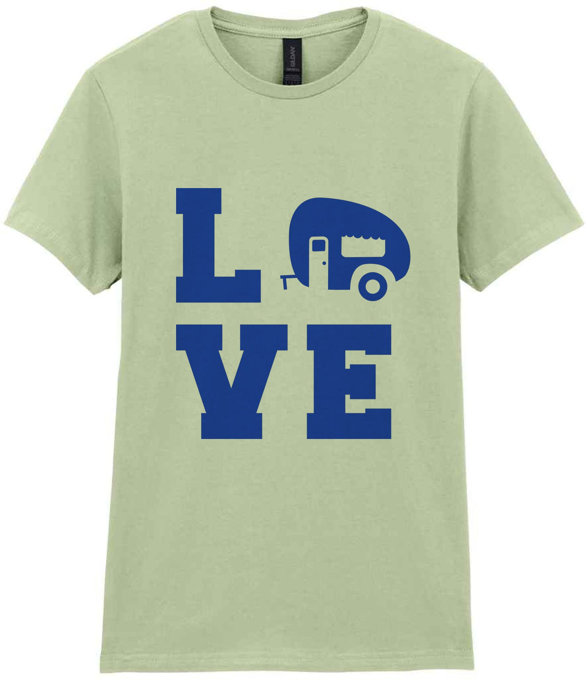 Love – Ladies T-Shirt in Pistachio with Royal Blue vinyl