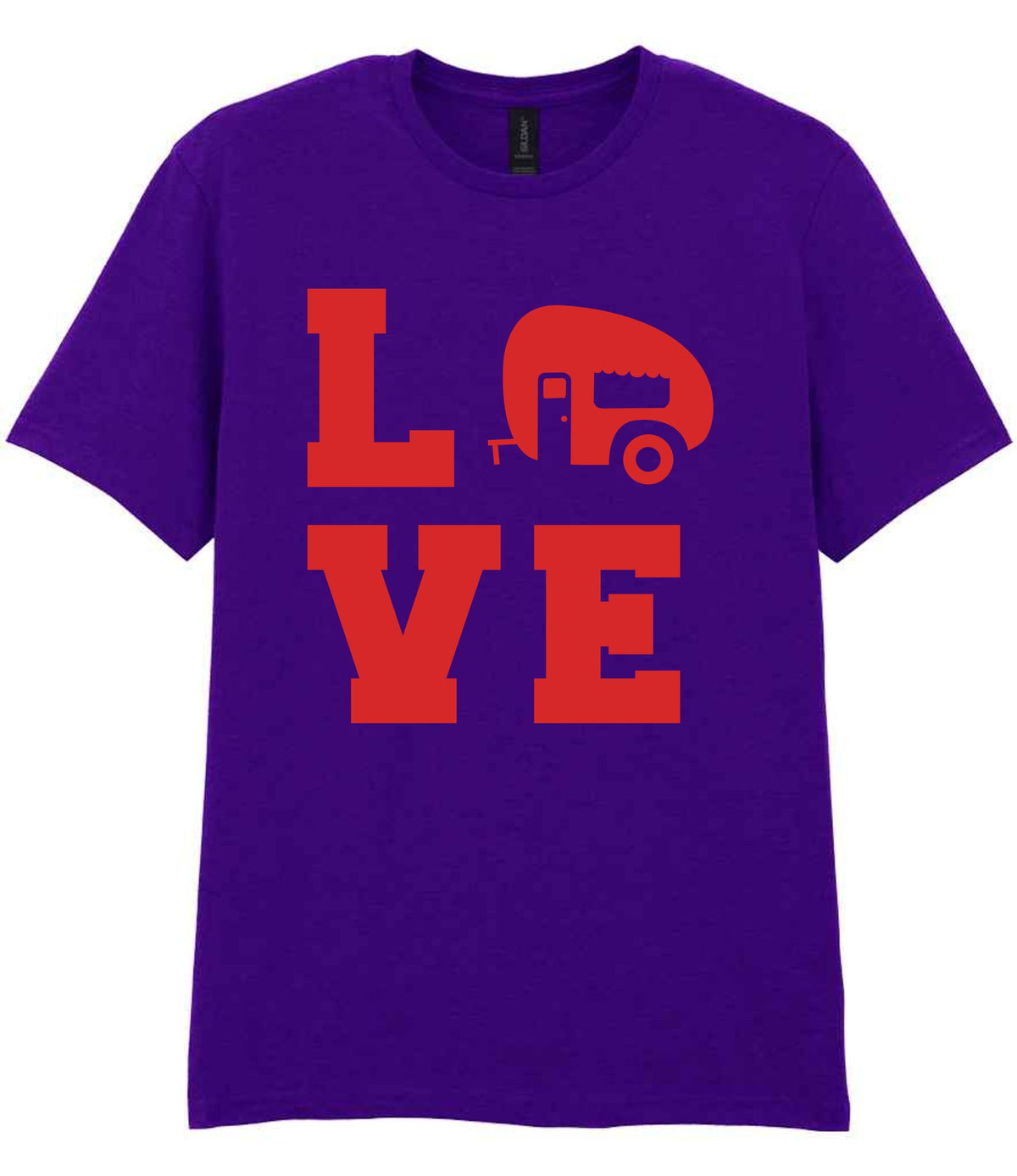 Love – Unisex T-Shirt in Purple with Red vinyl