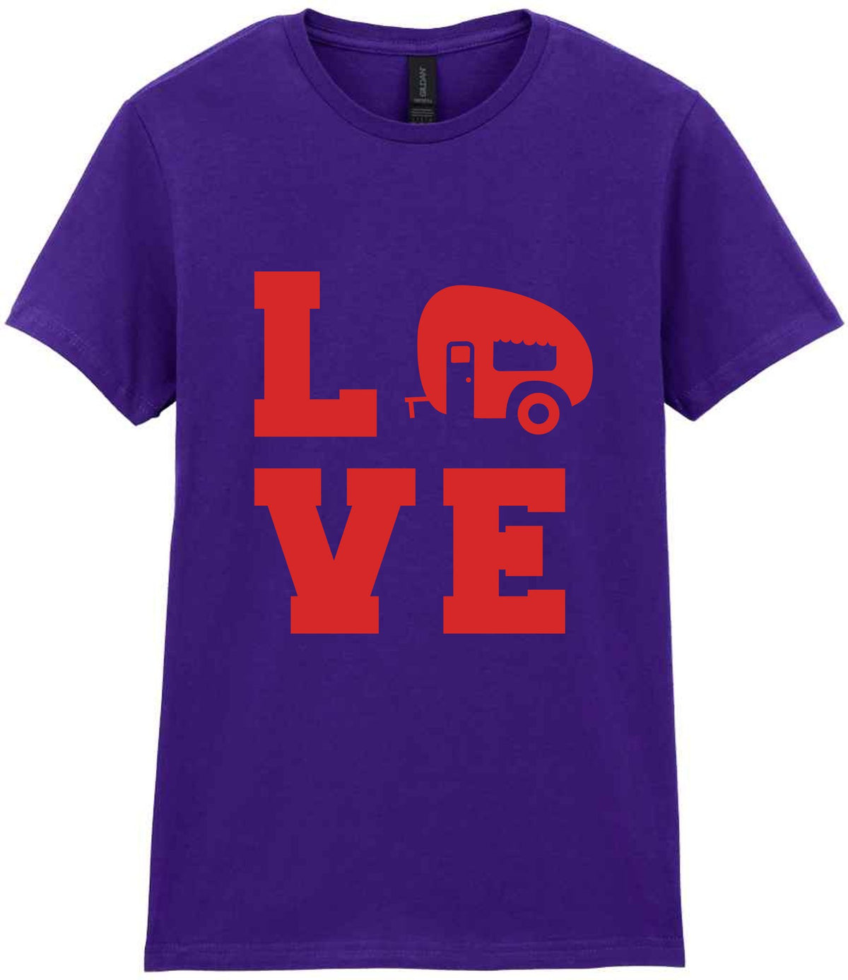 Love – Ladies T-Shirt in Purple with Red vinyl