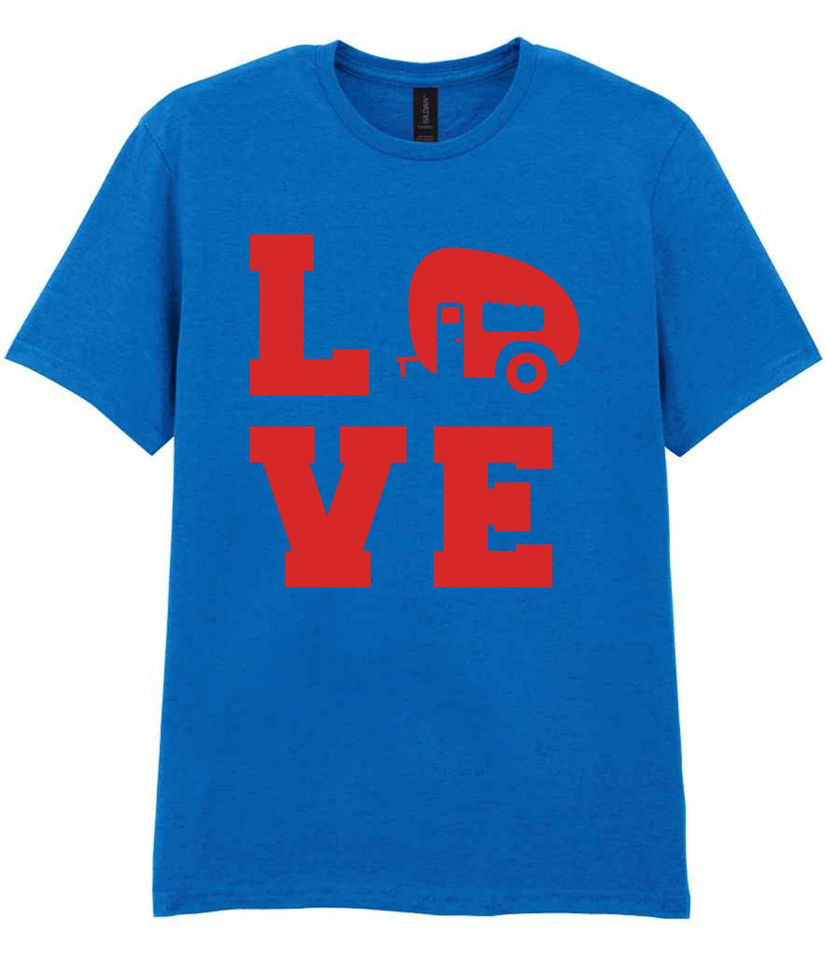 Love – Unisex T-Shirt in Royal Blue with Red vinyl