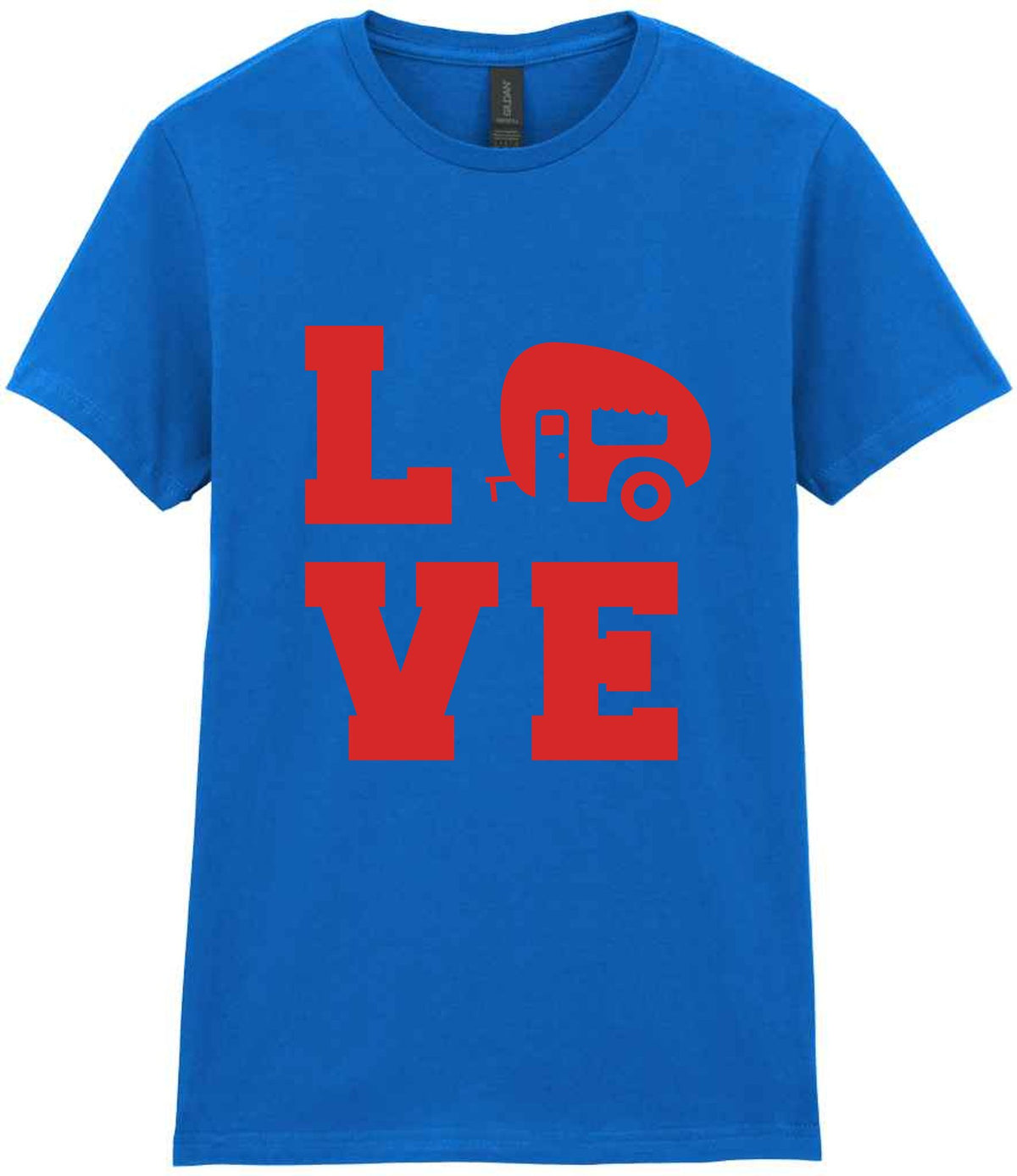 Love – Ladies T-Shirt in Royal Blue with Red vinyl