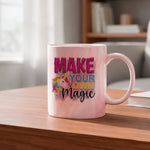 Make Your Own Magic marble mug in red