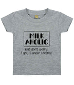 MILK AHOLIC but Don't Worry. I Got It Under Control t-shirt in heather grey