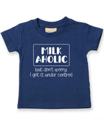 MILK AHOLIC but Don't Worry. I Got It Under Control t-shirt in navy