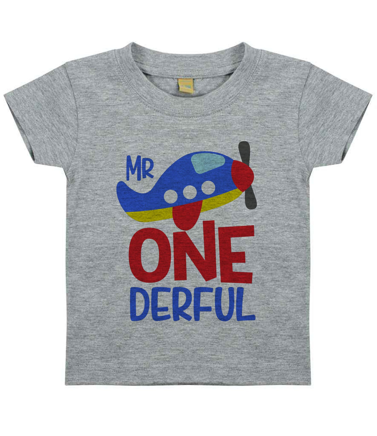 Mr One Derful t-shirt in heather grey