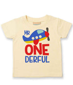 Mr One Derful t-shirt in pale yellow