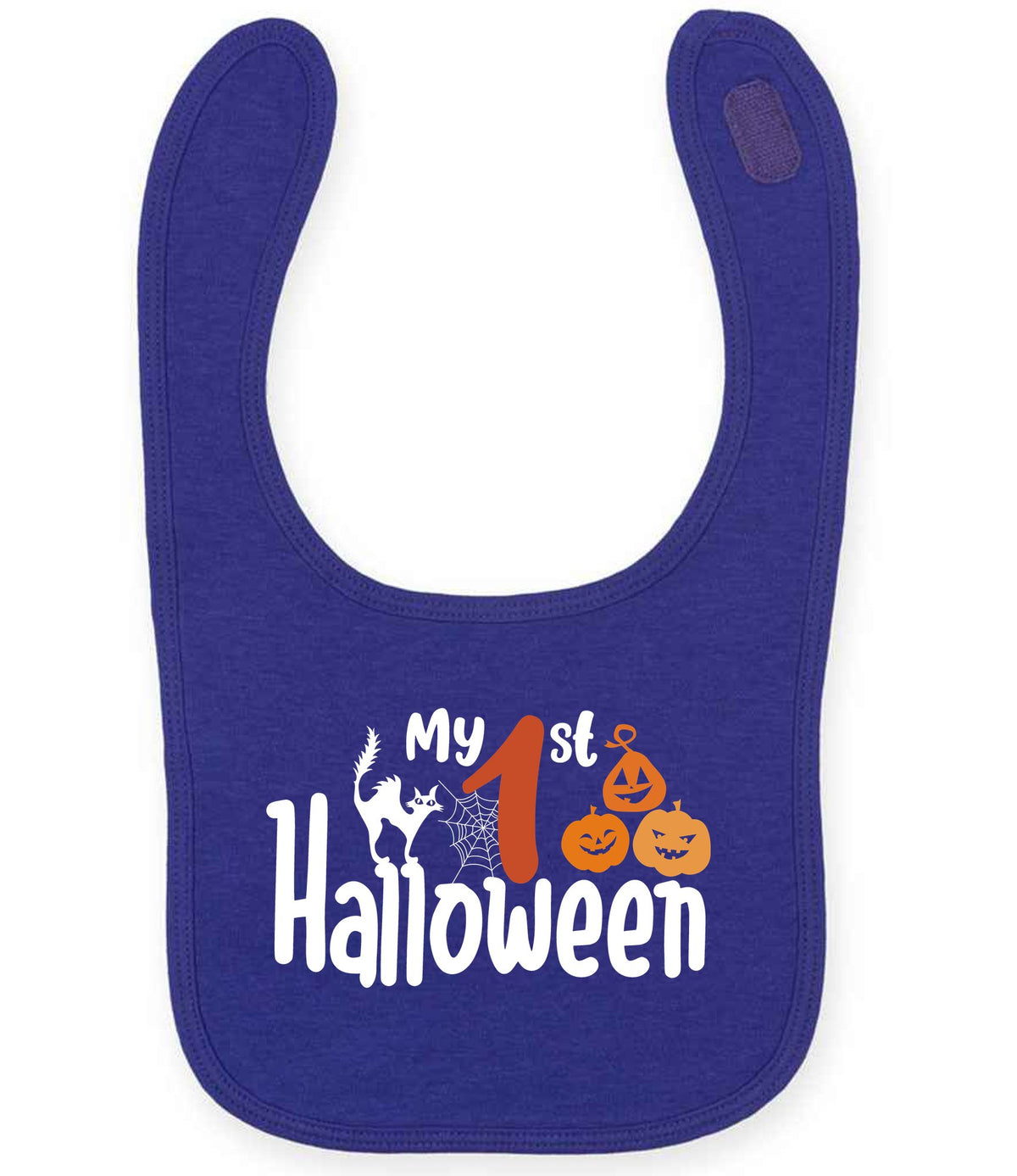 My 1st Halloween larkwood baby/toddler bib in purple