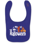 My 1st Halloween larkwood baby/toddler bib in purple