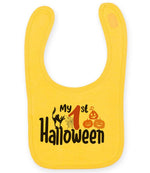 My 1st Halloween larkwood baby/toddler bib in sunflower