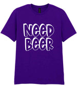 Need Beer t-shirt in purple