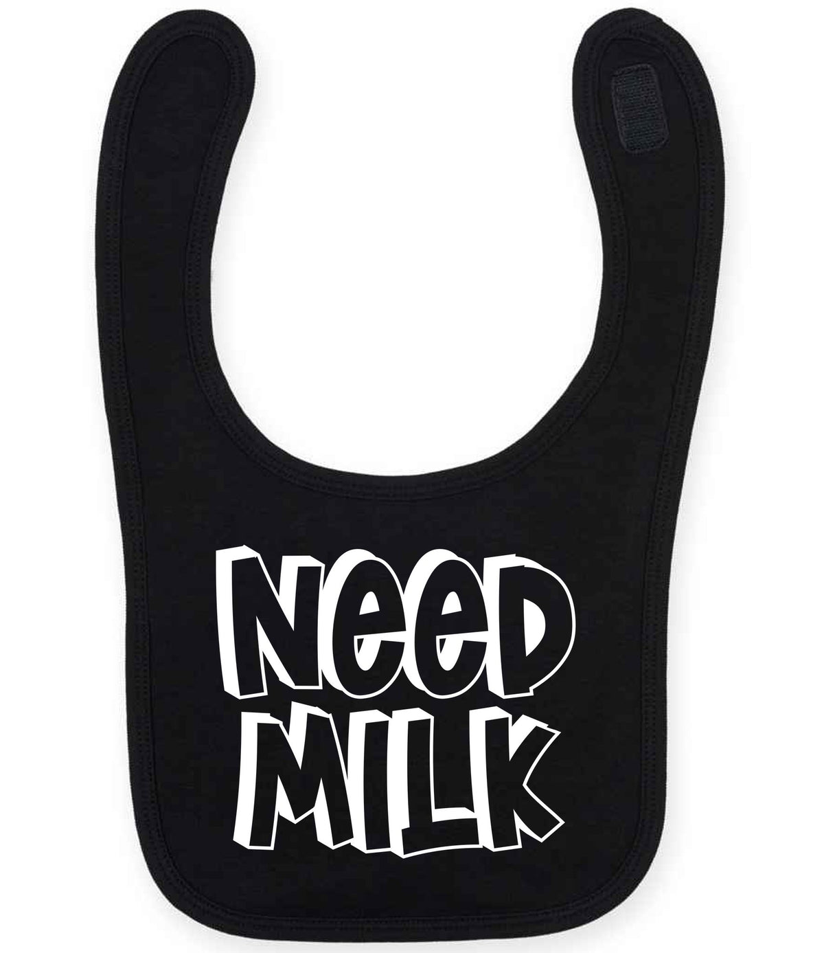 Need Milk larkwood baby/toddler bib in black