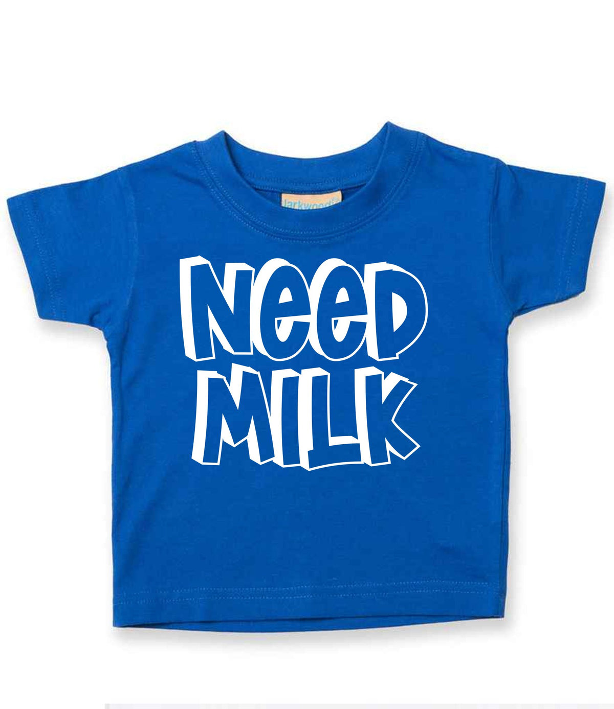 Need Milk t-shirt in royal blue