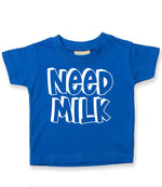 Need Milk t-shirt in royal blue
