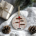 North Pole 3 – Ceramic Hanging Decoration, personalised with your own text