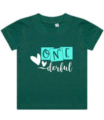 ONE Derful t-shirt in bottle green