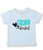 ONE Derful t-shirt in pale blue
