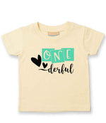 ONE Derful t-shirt in pale yellow