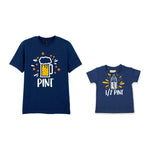 Pint & Half Pint Matching Set for Dad and Baby – Matching Outfits in Navy
