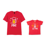 Pint & Half Pint Matching Set for Dad and Baby – Matching Outfits in Red