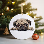 Pug Face hanging decoration in standard