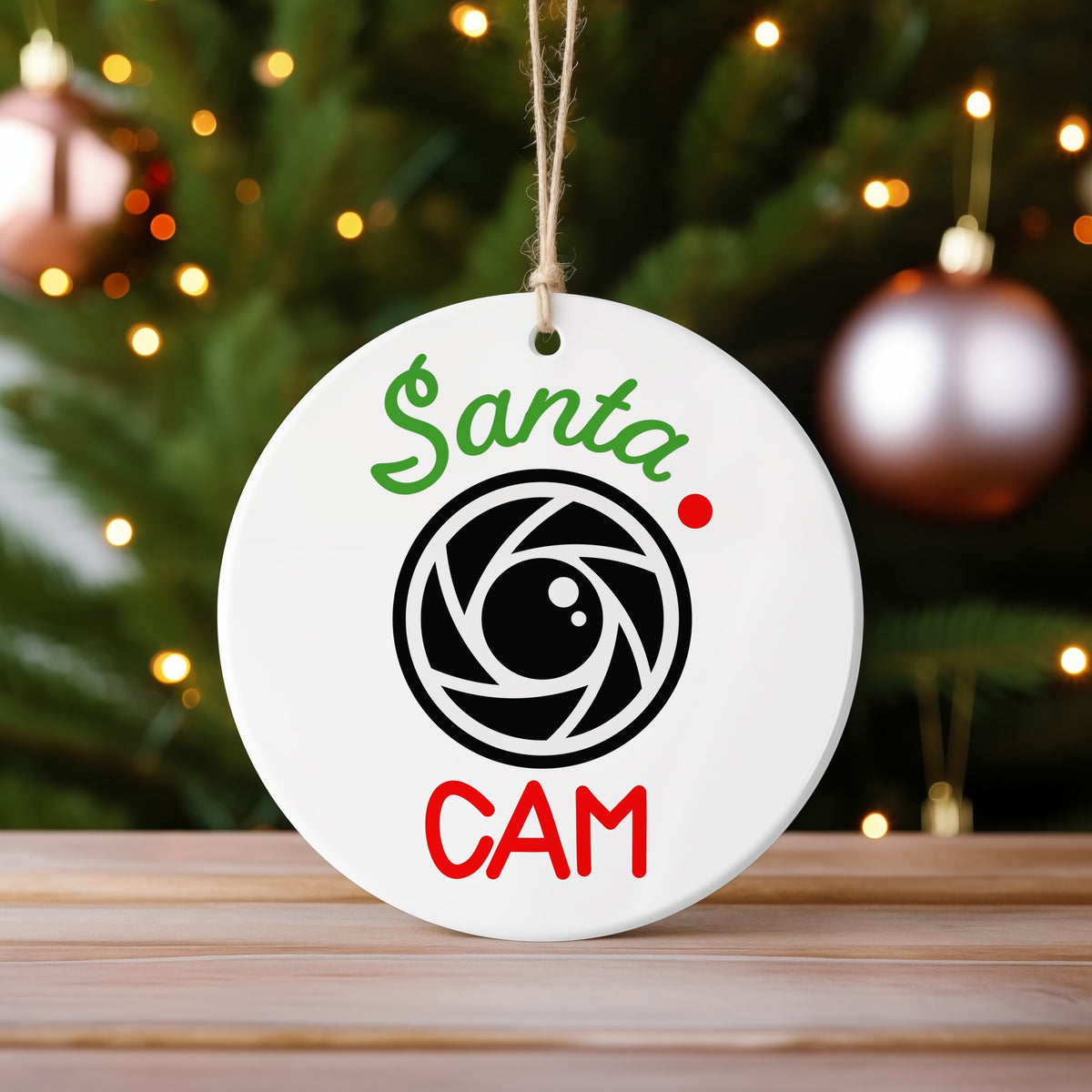 Santa CAM ceramic hanging decoration in standard