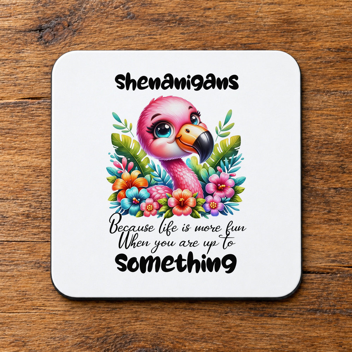 Shenanigans Flamingo coaster in white