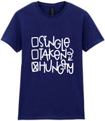 ☐ Single ☐ Taken ☒ Hungry t-shirt in navy