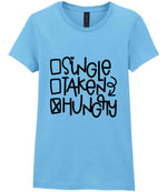 ☐ Single ☐ Taken ☒ Hungry t-shirt in sky blue