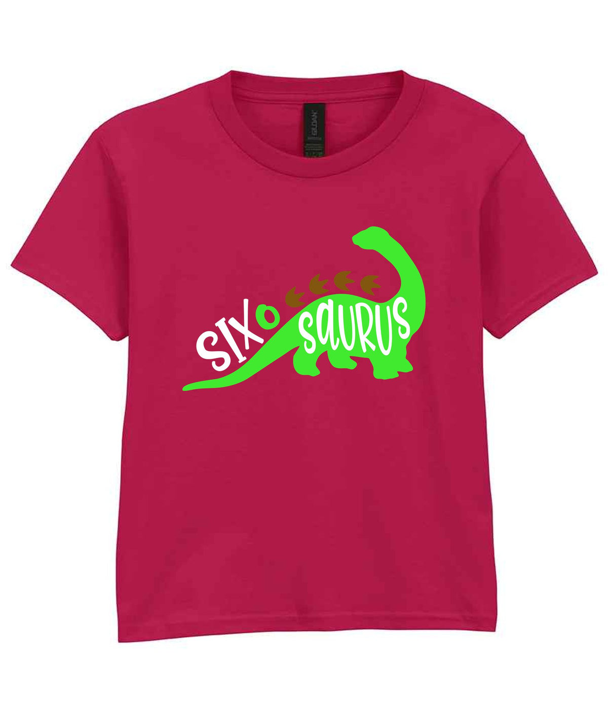 SIX O SAURUS t-shirt in cardinal red