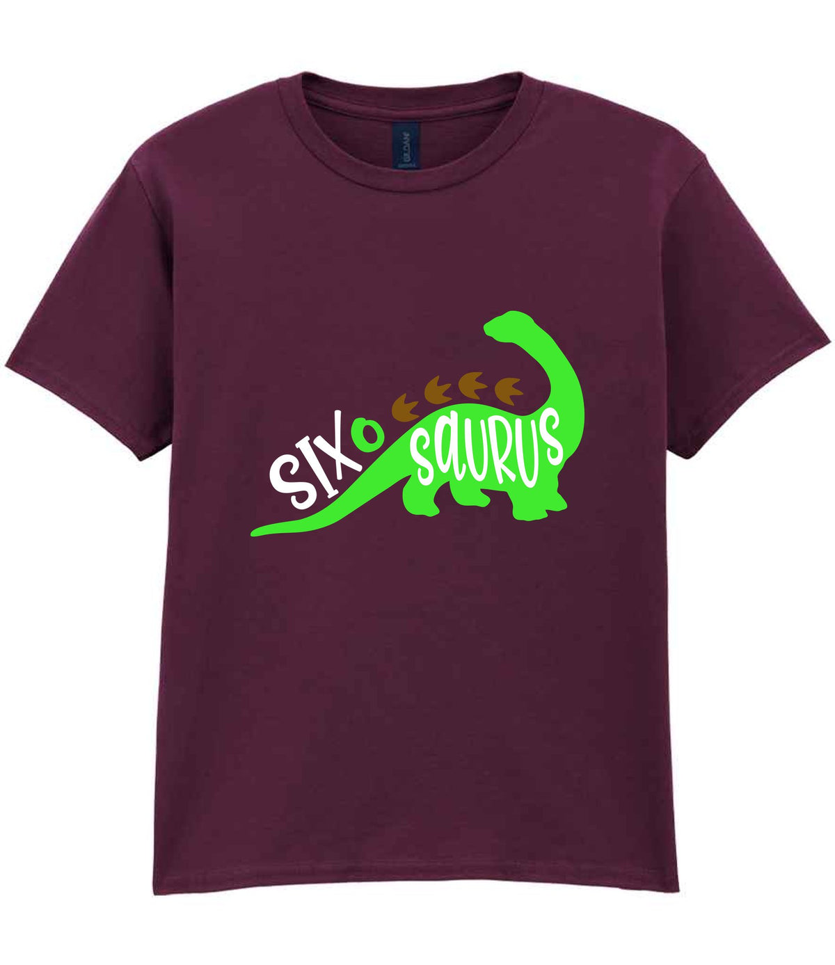 SIX O SAURUS t-shirt in maroon